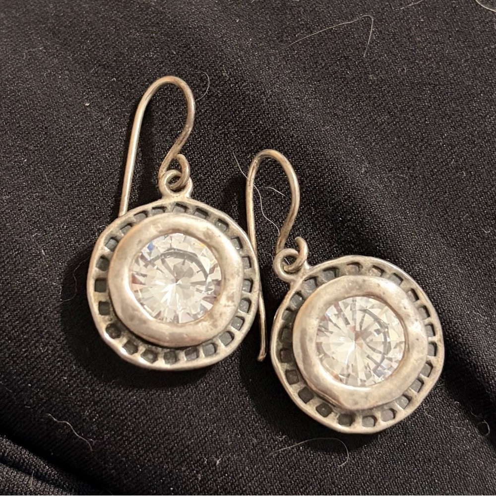 Didae Sterling Silver Cubic Zirconia Drop Earrings *